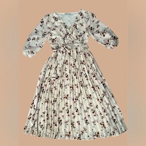 CITRUS & LEMON boho floral maxi dress, long sleeves